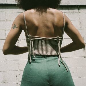 Kordal Izzy knit tank in cream + clove